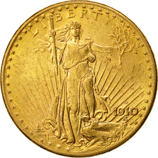 Coin, United States, Saint-Gaudens, $20, Double Eagle, 1910, U.S. Mint, Denver