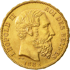 Münze, Belgien, Leopold II, 20 Francs, 20 Frank, 1882, VZ, Gold, KM:37