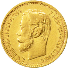 Münze, Russland, Nicholas II, 5 Roubles, 1902, St. Petersburg, SS, Gold, KM:62