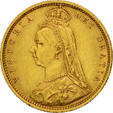 Coin, Great Britain, Victoria, 1/2 Sovereign, 1890, AU(55-58), Gold, KM:766