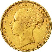 Monnaie, Grande-Bretagne, Victoria, Sovereign, 1872, TTB+, Or, KM:736.1