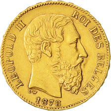 Monnaie, Belgique, Leopold II, 20 Francs, 20 Frank, 1878, TTB+, Or, KM:37