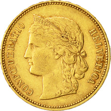 Moneda, Suiza, 20 Francs, 1889, Bern, MBC, Oro, KM:31.3