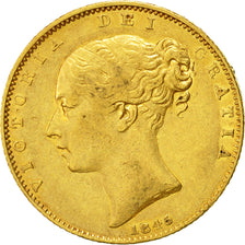 Münze, Großbritannien, Victoria, Sovereign, 1845, SS+, Gold, KM:736.1