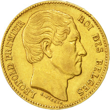 Munten, België, Leopold I, 20 Francs, 20 Frank, 1865, ZF+, Goud, KM:23