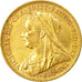 Coin, Great Britain, Victoria, Sovereign, 1896, AU(55-58), Gold, KM:785