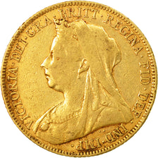 Coin, Great Britain, Victoria, Sovereign, 1900, EF(40-45), Gold, KM:785