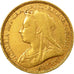 Munten, Groot Bretagne, Victoria, Sovereign, 1893, ZF, Goud, KM:785