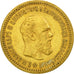 Moneda, Rusia, Alexander III, 5 Roubles, 1889, St. Petersburg, MBC+, Oro, KM:42