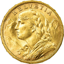 Moneda, Suiza, 20 Francs, 1913, Bern, EBC, Oro, KM:35.1