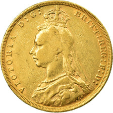 Coin, Great Britain, Victoria, Sovereign, 1892, EF(40-45), Gold, KM:767