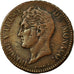 Monnaie, Monaco, Honore V, 5 Centimes, Cinq, 1837, Monaco, TTB+, Cast Brass