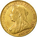 Coin, Great Britain, Victoria, Sovereign, 1899, EF(40-45), Gold, KM:785