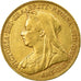 Munten, Groot Bretagne, Victoria, Sovereign, 1901, ZF+, Goud, KM:785