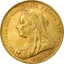 Moneta, Wielka Brytania, Victoria, Sovereign, 1900, AU(55-58), Złoto, KM:785