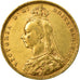 Moneta, Gran Bretagna, Victoria, Sovereign, 1889, BB, Oro, KM:767