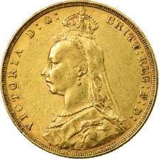 Moneta, Gran Bretagna, Victoria, Sovereign, 1890, BB, Oro, KM:767