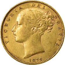 Moneda, Gran Bretaña, Victoria, Sovereign, 1872, MBC, Oro, KM:736.2