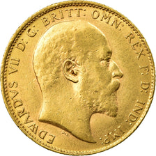 Monnaie, Grande-Bretagne, Edward VII, Sovereign, 1909, SUP, Or, KM:805