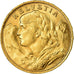 Coin, Switzerland, 20 Francs, 1922, Berne, AU(55-58), Gold, KM:35.1