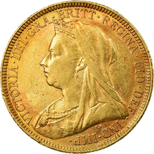 Munten, Groot Bretagne, Victoria, Sovereign, 1893, ZF, Goud, KM:785