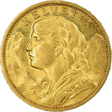 Münze, Schweiz, 20 Francs, 1902, Bern, VZ, Gold, KM:35.1