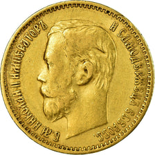 Monnaie, Russie, Nicholas II, 5 Roubles, 1897, St. Petersburg, TTB, Or, KM:62