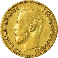 Münze, Russland, Nicholas II, 5 Roubles, 1898, St. Petersburg, SS, Gold, KM:62