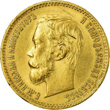 Moneta, Russia, Nicholas II, 5 Roubles, 1902, St. Petersburg, AU(50-53), Złoto