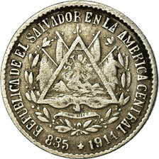 Monnaie, El Salvador, 5 Centavos, 1914, TB, Argent, KM:124