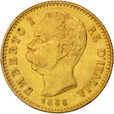 Italien, Umberto I, 20 Lire, 1888, Rome, Gold, KM:21