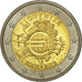 Słowenia, 2 Euro, 10 years euro, 2012, MS(63), Bimetaliczny