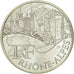 Moneda, Francia, 10 Euro, Rhone-Alpes, 2011, SC, Plata, KM:1751