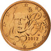 Moneda, Francia, 2 Euro Cent, 2012, FDC, Cobre chapado en acero, KM:1283