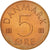Monnaie, Danemark, Margrethe II, 5 Öre, 1984, Copenhagen, FDC, Copper Clad