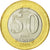 Coin, Turkey, 50 New Kurus, 2005, Istanbul, MS(65-70), Bi-Metallic, KM:1168