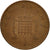 Moneda, Gran Bretaña, Elizabeth II, New Penny, 1980, BC+, Bronce, KM:915