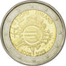 Finland, 2 Euro, 10 ans de l'Euro, 2012, MS(63), Bi-Metallic