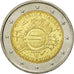 Italie, 2 Euro, 10 ans de l'Euro, 2012, SUP+, Bi-Metallic