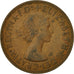 Coin, Great Britain, Elizabeth II, Penny, 1962, EF(40-45), Bronze, KM:897