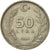 Moneda, Turquía, 50 Lira, 1985, BC+, Cobre - níquel - cinc, KM:966