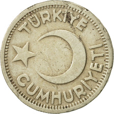 Turquía, 25 Kurus, 1946, MBC, Níquel - bronce, KM:880