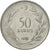 Moneda, Turquía, 50 Kurus, 1973, MBC+, Acero inoxidable, KM:899