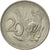 Coin, South Africa, 20 Cents, 1965, EF(40-45), Nickel, KM:69.1