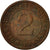 Coin, GERMANY, WEIMAR REPUBLIC, 2 Rentenpfennig, 1924, VF(20-25), Bronze, KM:31