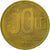Moneta, Romania, 50 Lei, 1991, BB, Acciaio ricoperto in ottone, KM:110