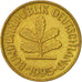 Münze, Bundesrepublik Deutschland, 5 Pfennig, 1995, Stuttgart, VZ, Brass Clad