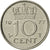 Munten, Nederland, Juliana, 10 Cents, 1977, PR+, Nickel, KM:182