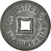 Tonkin, 1/600 Piastre, 1905, AU(55-58), Zinc, KM:1, Lecompte:3