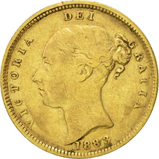 Gran Bretagna, Victoria, 1/2 Sovereign, 1883, BB, Oro, KM:735.1